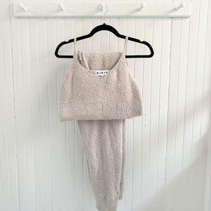 KIKIT Fuzzy Cream Beige Lounge Sleep Set Size M